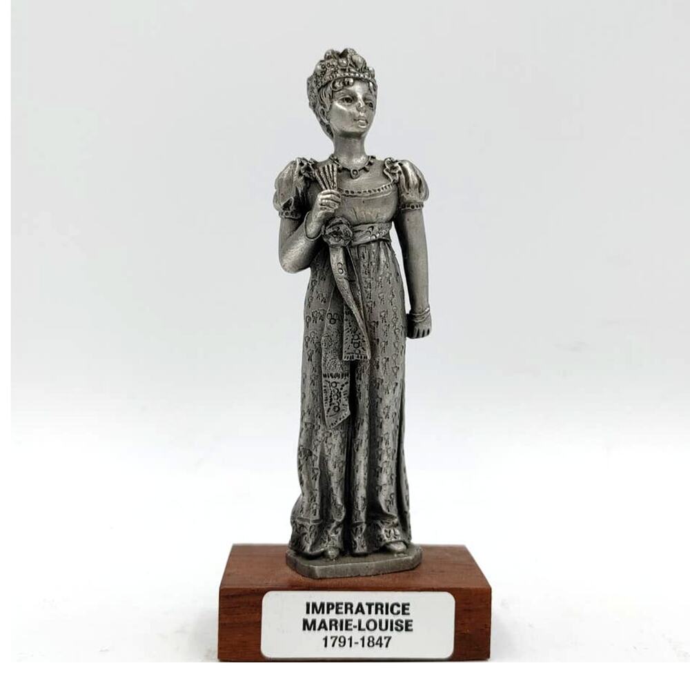 Les Etains du Prince Imperatrice Marie Louise Pewter Figurine wooden base - Picture 1 of 3